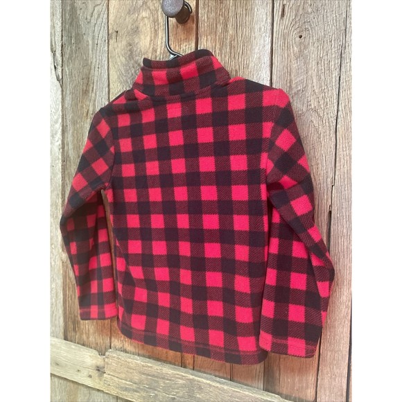 The Children’s Place Buffalo Plaid Fleece‎ Half Zip Pullover Small 5/6 - Picture 6 of 7